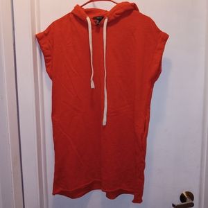 FOREVER 21 SIZE LARGE RED TUNIC HOODIE